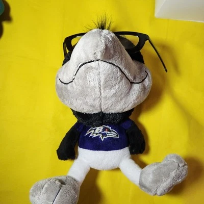 Baltimore Ravens Study Buddies NFL Peluche Cuervo Mascota Peluche con Gafas 12" Foto 1 de 4