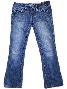 Vintage Miss Me Woman's Black Rhinestones Embellished Blue Jeans Size 27 Jp4514A - Picture 1 of 6