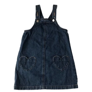 Old Navy Mädchen Denim-Rockall mit Herzaufnäher und Tasche Größe 5T - Bild 1 von 15