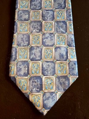 Barrington 100% 真丝男式领带几何图案多色  — 第 1/4 张图片