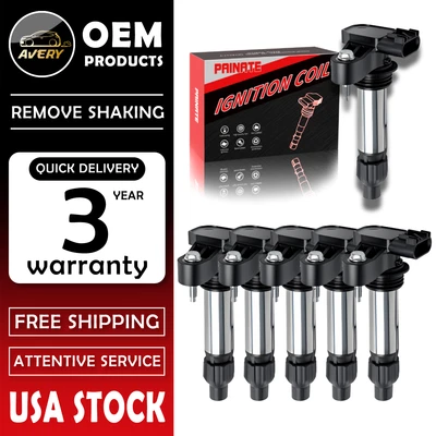✅ OEM Upgrade 6 Ignition Coils For Cadillac GMC Chevrolet Buick 3.0L 3.6L UF569 - Изображение 1 из 4