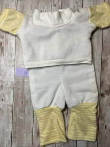 Cabbage Patch Kids Yellow White Tracksuit Girl Doll Outfit Sweatshirt Sweatpants - Picture 1 of 9