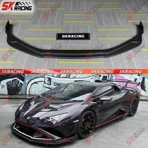 Dry Twill Carbon Fiber Front Bumper Lip Fits For Lamborghini Huracan STO 2022-24 - Picture 1 of 27