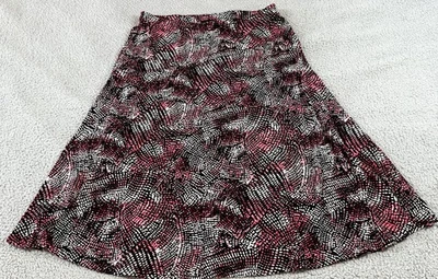 Falda Midi Colección JM Multicolor Talla L Estampado Abstracto Edgy Baddie Línea A Foto 1 de 4