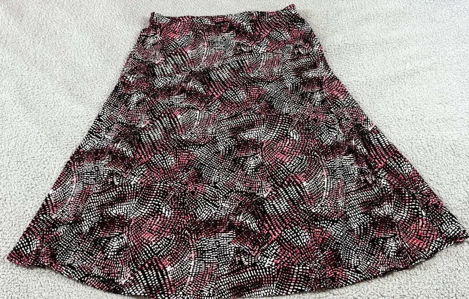 JM Collection 多色 L 码抽象印花 Edgy Baddie A 字中裙 — 第 1/4 张图片