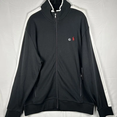 Chaqueta deportiva Polo Ralph Lauren Interlock para hombre XL negra cremallera completa nueva con etiquetas Foto 1 de 4