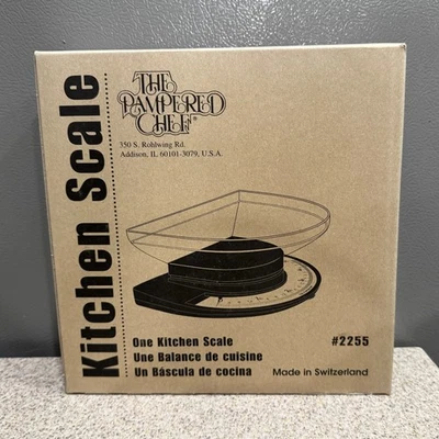 ¡NUEVO EN CAJA! Báscula de cocina Pampered Chef #2255 blanca hecha en Suiza ¡Nueva nunca usada! Foto 1 de 4