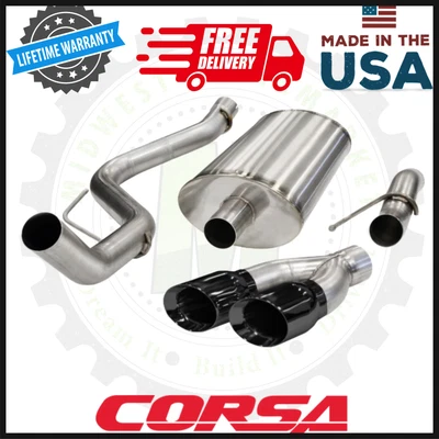 Escape traseiro para gatos CORSA 3.0" | Compatível com 2011–2014 Ford F-150 Raptor 6.2L V8 - Imagem 1 de 4