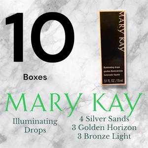 10 MARY KAY ILLUMINATING DROPS Silver Sands Golden Horizon Bronze Light Lot Set - Picture 1 of 2