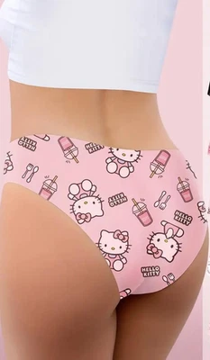 Nuevo Hello Kitty Calzoncillos Sin Costuras de tiro bajo Ropa Interior Sexy Talla Pequeña Foto 1 de 3