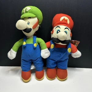 Vintage 2001 Nintendo Kellytoys Super Mario & Luigi Stuffed Plush 12" [READ] HTF - Picture 1 of 21
