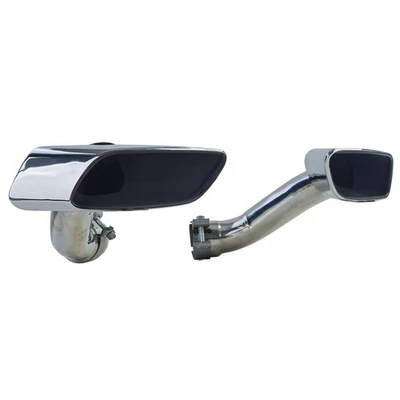 Square Exhaust Tailpipes M50 Look Stainless Steel Fits BMW X6 30d 40d E71 08-14 - Image 1 of 4