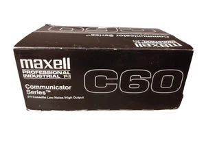Kiste mit (10) Maxell C60 Communicator Serie Kassetten... Neu & versiegelt - Bild 1 von 3