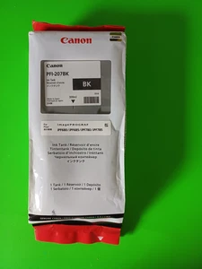 New/Sealed-Canon PFI-207BK-Black-300ml-Ink Tank - Genuine - Best use: 2022/01 - Picture 1 of 4