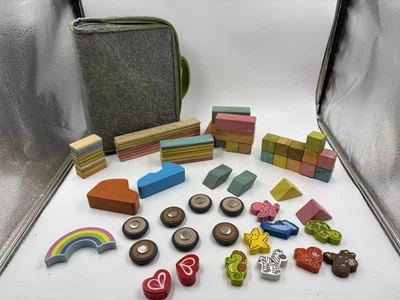 Lote de 65+ bloques de madera magnéticos Tegu con estuche Foto 1 de 4