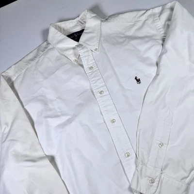 Ralph Lauren Yarmouth 100 % algodón Oxford crema carne pony para hombre XL Foto 1 de 4