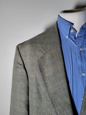 Chaqueta Blazer Abrigo Deportivo Vintage Gianfranco Ruffini 50R Verde Naranja Cuadros Tweed Foto 1 de 4