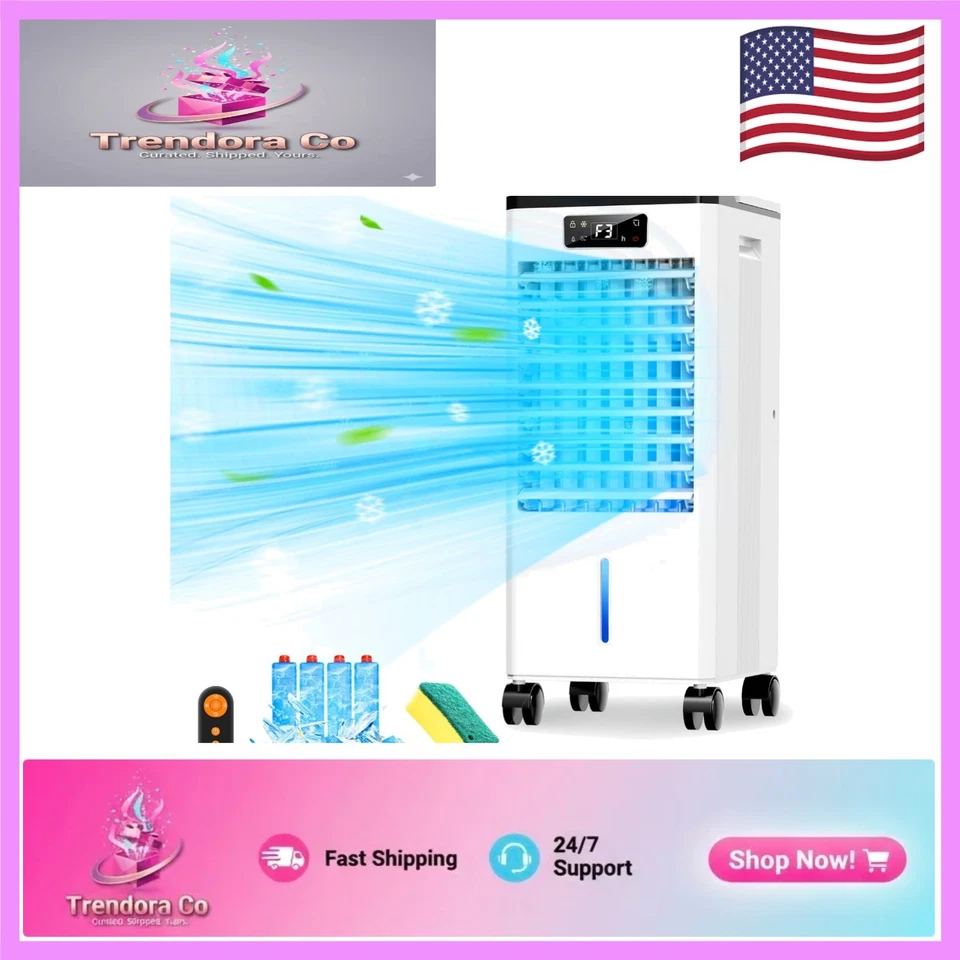 Versátil unidad de aire acondicionado interior: enfriador de aire portátil con 4 modos, perfecto para dormitorios Foto 1 de 4