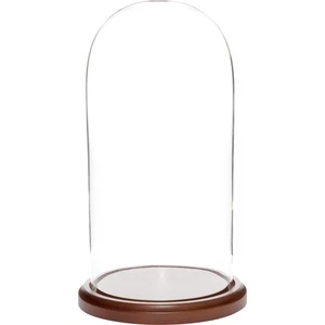 Plymor 5,5 Zoll x 11 Zoll Glas Display Kuppel Cloche (dunkler Holzsockel) - Bild 1 von 2
