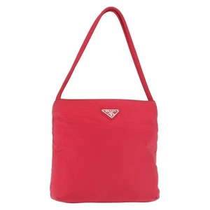 PRADA Tragetasche Schultertasche Tasche Nylon rot mit Staubbeutel Designerbeutel - Bild 1 von 24