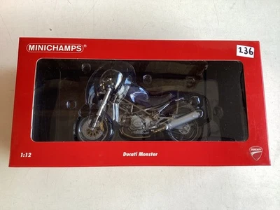 Minichamps Modell 1:12 Ducati Monster blaumetallic 2002 street version OVP neu ! - Bild 1 von 4