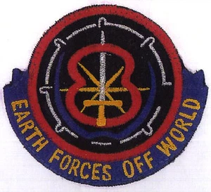 Parche de hierro bordado B5 Babylon 5 Earth Forces Off World - Imagen 1 de 3