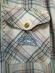 Vintage! CAMEL Trophy Men's Multi Check Short Sleeve Shirts Size 2XL - Picture 1 of 6