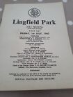 Lingfield Park Racecard July Meeting July 1st 1960