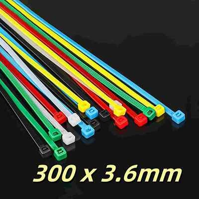 Cable Ties  Nylon Cable Ties Zipper Ties Various Colors 100pcs/pack  300 x 3.6mm - Image 1 of 4