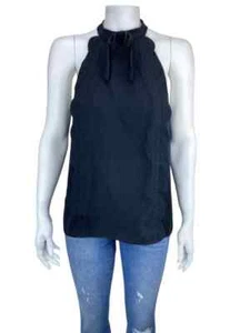Victoria Beckham for Target, Women's Scallop-Trim Halter Tank, Black, Size M - Picture 1 of 4
