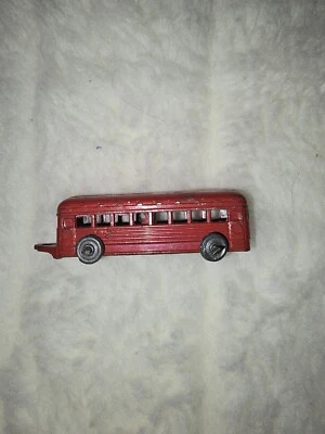 Carro de pasajeros rojo prensado ferrocarril Barclay vintage años 30 juguetes de piso Foto 1 de 4