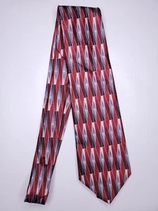 American Traditions Mens Formal Necktie 58"Lx3.75"W Maroon/Gray Neck Tie - Picture 1 of 4