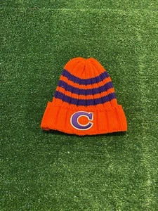 Retro adidas Clemson Tigers cuffed winter stocking hat beanie NWOT Orange - Picture 1 of 3