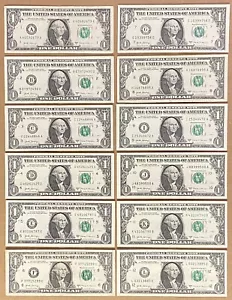 12 $1 Bills, One from Each Fed Res Dist, Series 2017 A, Plus Bonus Star * Note ! - Picture 1 of 13