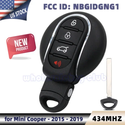 for Mini Cooper - 2015 - 2019 Smart Remote Key Fob NBGIDGNG1 434MHz 9367411-01 - Imagem 1 de 4