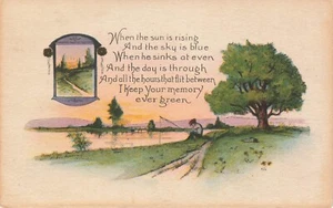 Postal de poema escénico de la naturaleza publicada 1932 - Imagen 1 de 2