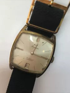 Vintage 17 Jewels Incabloc Uhr Regines goldgefüllt mechanische Datum Uhr läuft - Bild 1 von 7