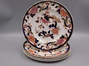 SIX MASONS BLUE MANDALAY 8 3/4" , 22.5cm DESSERT PLATES, NO CRAZING. - Picture 1 of 2