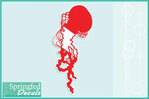 JELLYFISH Shaped DIVE Flag Vinyl Decal #2 Car Truck Sticker SCUBA Diving Decal - Picture 1 of 1