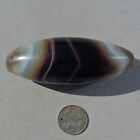 a 66mm x 25mm large dzi sulimani oval african agate stone bead mali #723