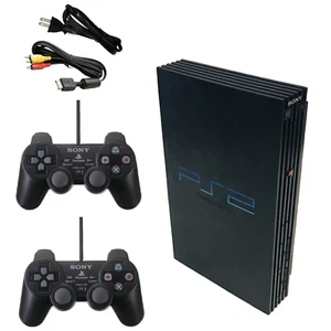 Sony PlayStation 2 Konsole Schwarz (CPH-10000~50000) Bestätigter Betrieb PS2 Gebraucht - Bild 1 von 4