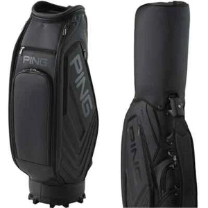 PING CB-U2501 2025 Model Golf Caddy Bag – Premium PU Leather, 9.5 Inch, Black - Picture 1 of 4