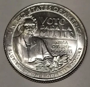 2022 P Nina Otero-Warren Quarter Large Die Chip On the Flowers Reverse - Picture 1 of 24