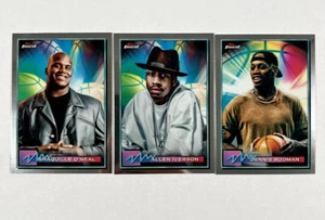 2021 Topps feinster Basketball Allen Iverson, Shaquille O'Neal, Dennis Rodman - Bild 1 von 2