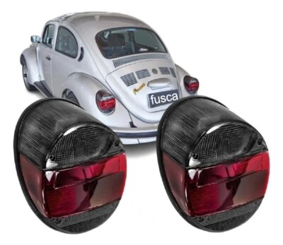 Pair of Volkswagen VW Tail Light Assembly Bug and Super Beetle T1 Smoked 73-79 - Image 1 of 4