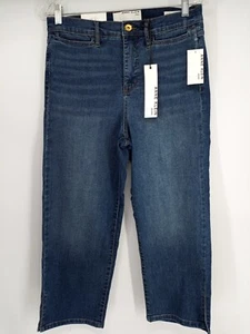 Anne Klein Jeans Women's Capris Size 8 Blue High Rise Straight Leg Delphi Denim - Picture 1 of 9