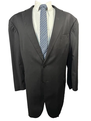 KENNETH COLE 男式黑色大码羊毛西装运动外套夹克 56L — 第 1/4 张图片