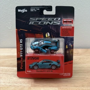 2025 Maisto Blue Porsche 911 GT2 RS Speed Icons Diecast 1/64 NEW - Picture 1 of 5
