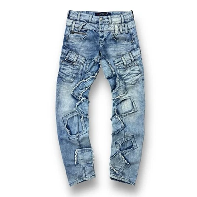 Pantalones de mezclilla vintage Y2K Cipo & Baxx doble cintura retazos para hombre talla W29 L32 Foto 1 de 4