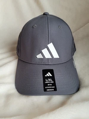 Новый с Ярлыками Adidas Gameday эластичной подходит шляпа серый/белый UPF 50 - Изображение 1 из 4